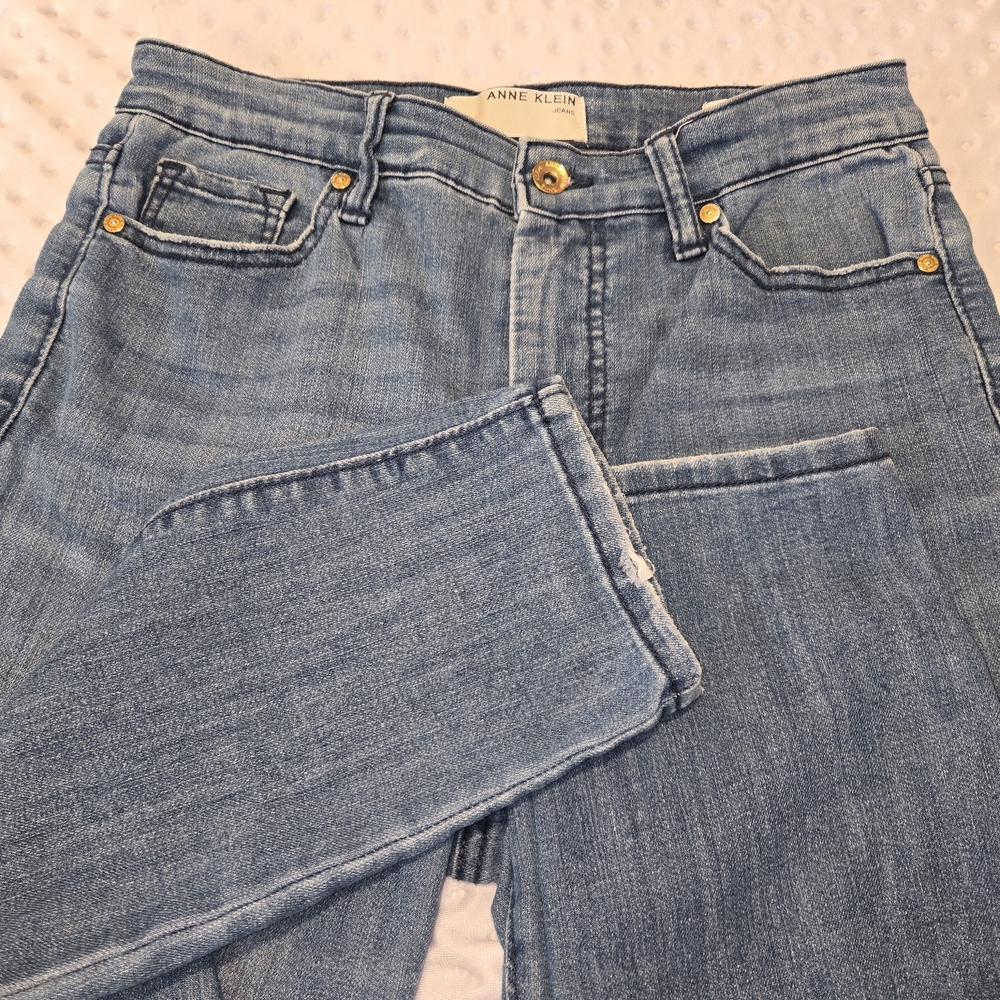 Anne Klein‎ Women's Light Blue High Rise Slim Ankle Jeans